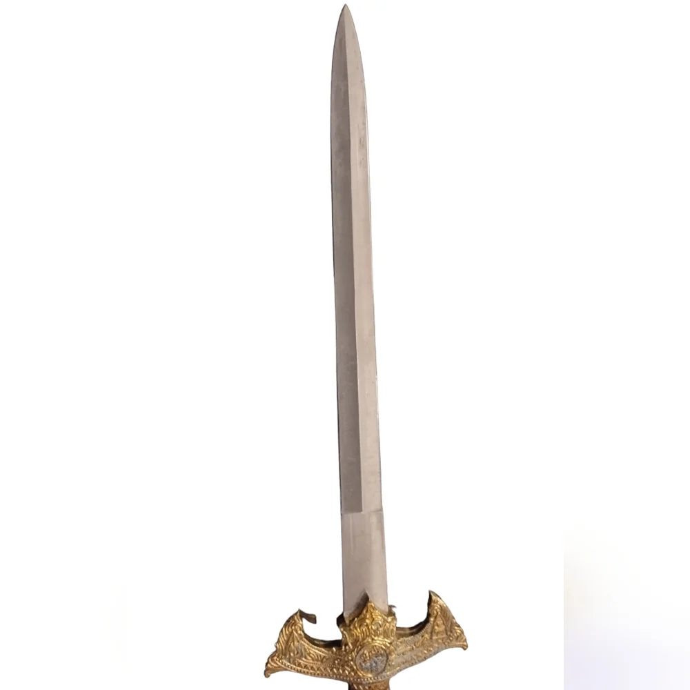 Decorative Sword and Sheath Copper & Stainless Steel w/ Chain for Wall Mounting - Picture 12 of 12
